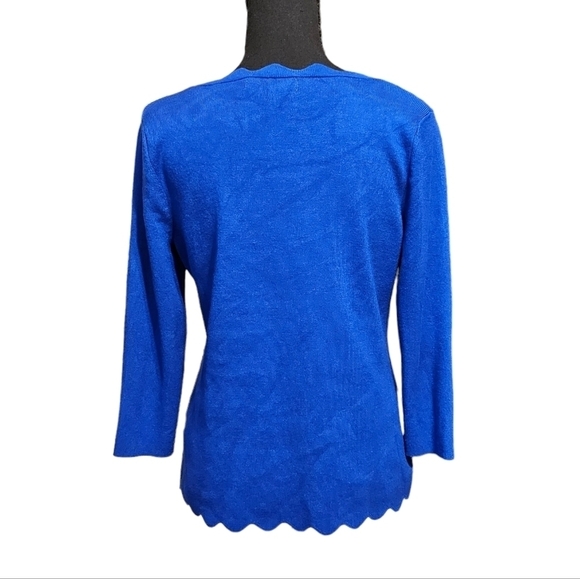 Cable & Gauge Royal Blue Pull Over Top 70% Rayon 30 % Polyester Size M - Picture 4 of 8